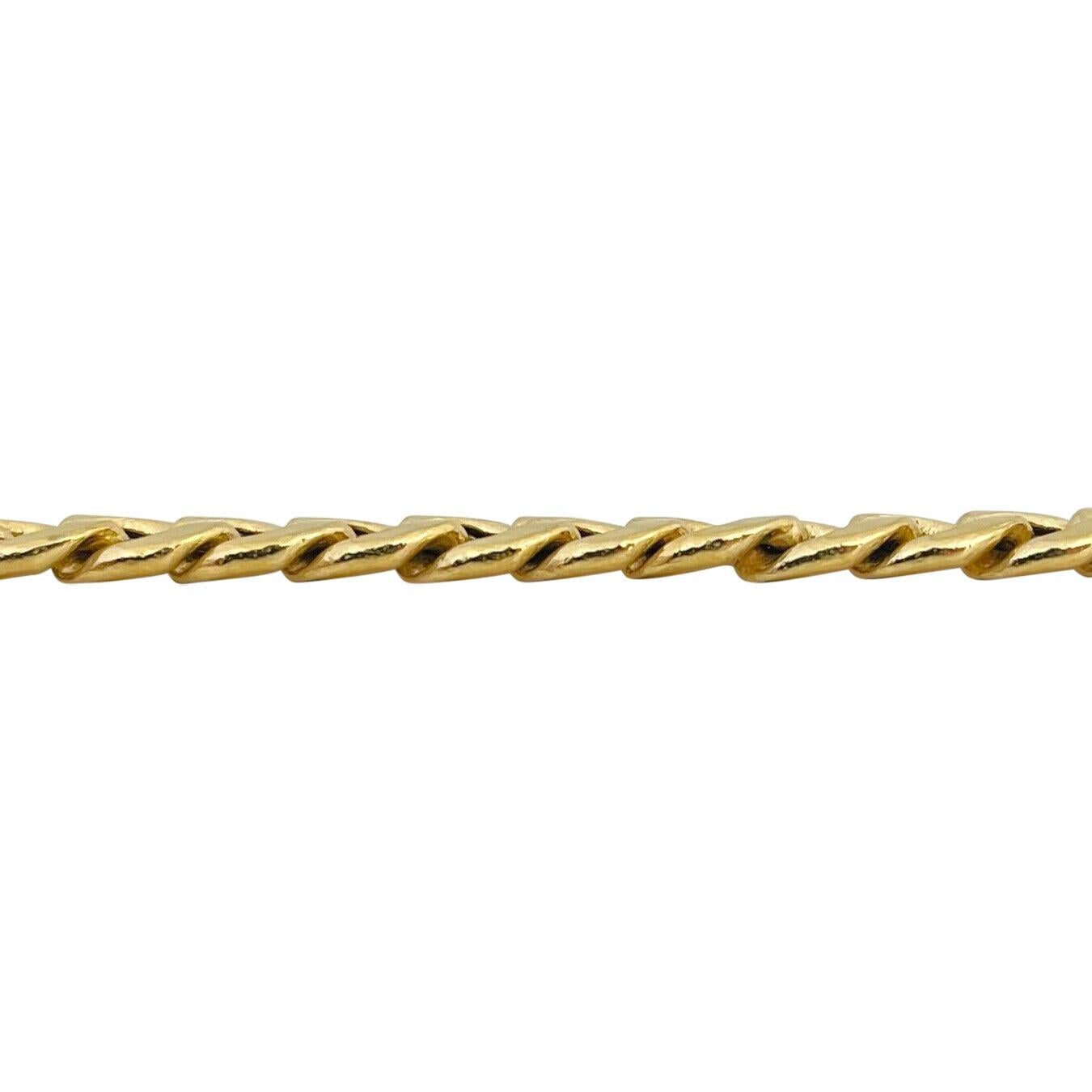 14 Karat Gelbgold Hohl Polished Curb Gliederkette im Zustand „Gut“ in Guilford, CT