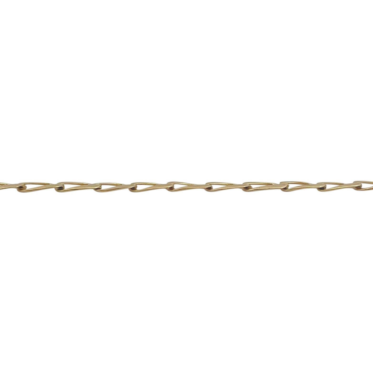 14 Karat Gelbgold Hohl Quadratische Kugel Gliederkette Halskette Italien  für Damen oder Herren