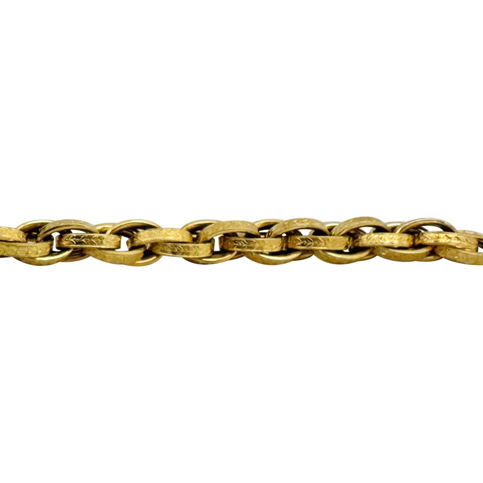 Women's or Men's 14 Karat Yellow Gold Hollow UnoAErre Fancy Oval Link Bracelet Italy