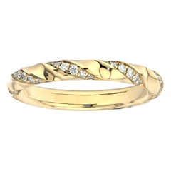 14 Karat Yellow Gold Holly Twist Pave Diamond Ring '1/4 Carat'