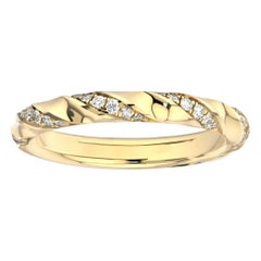 Bague Holly Twist en or jaune 14 carats avec diamants pavés de 1/4 carat