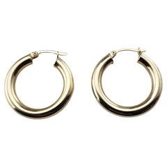 Vintage 14 Karat Yellow Gold Hoop Earrings #15535