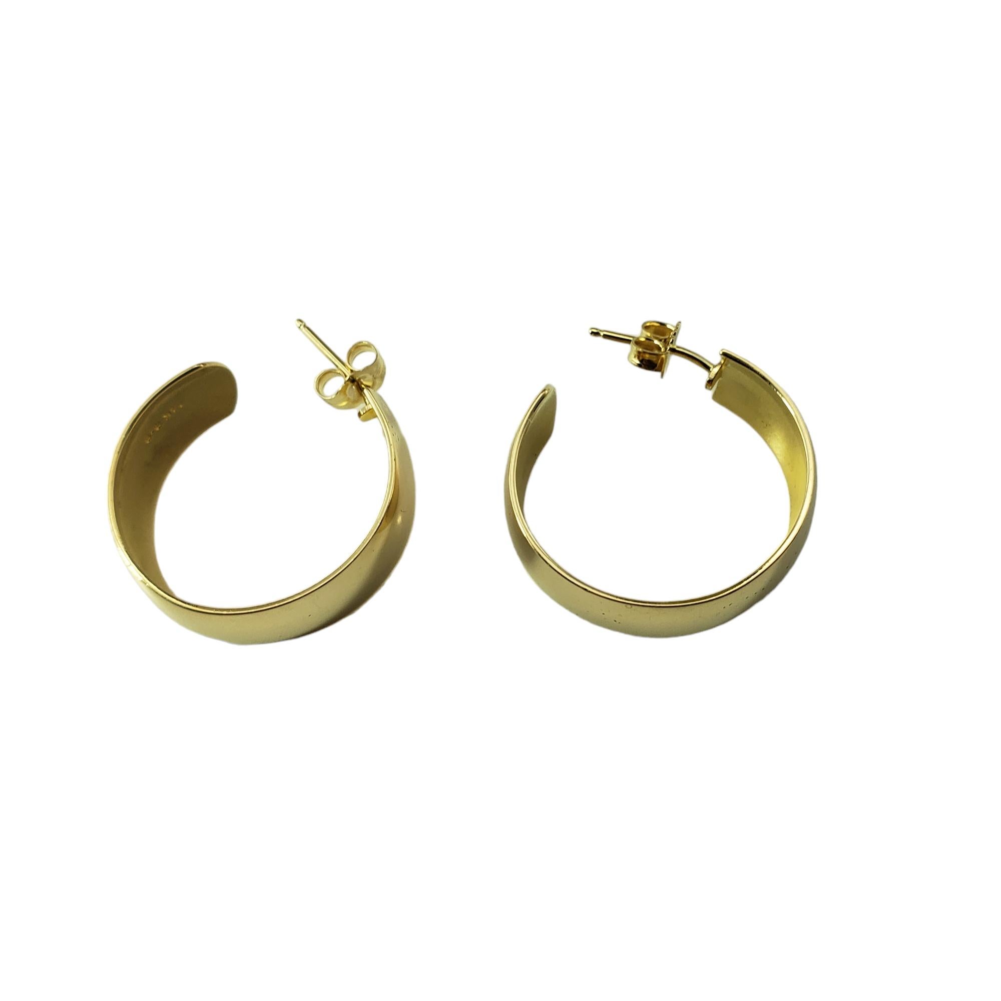 14 Karat Yellow Gold Hoop Earrings #16036 For Sale 3