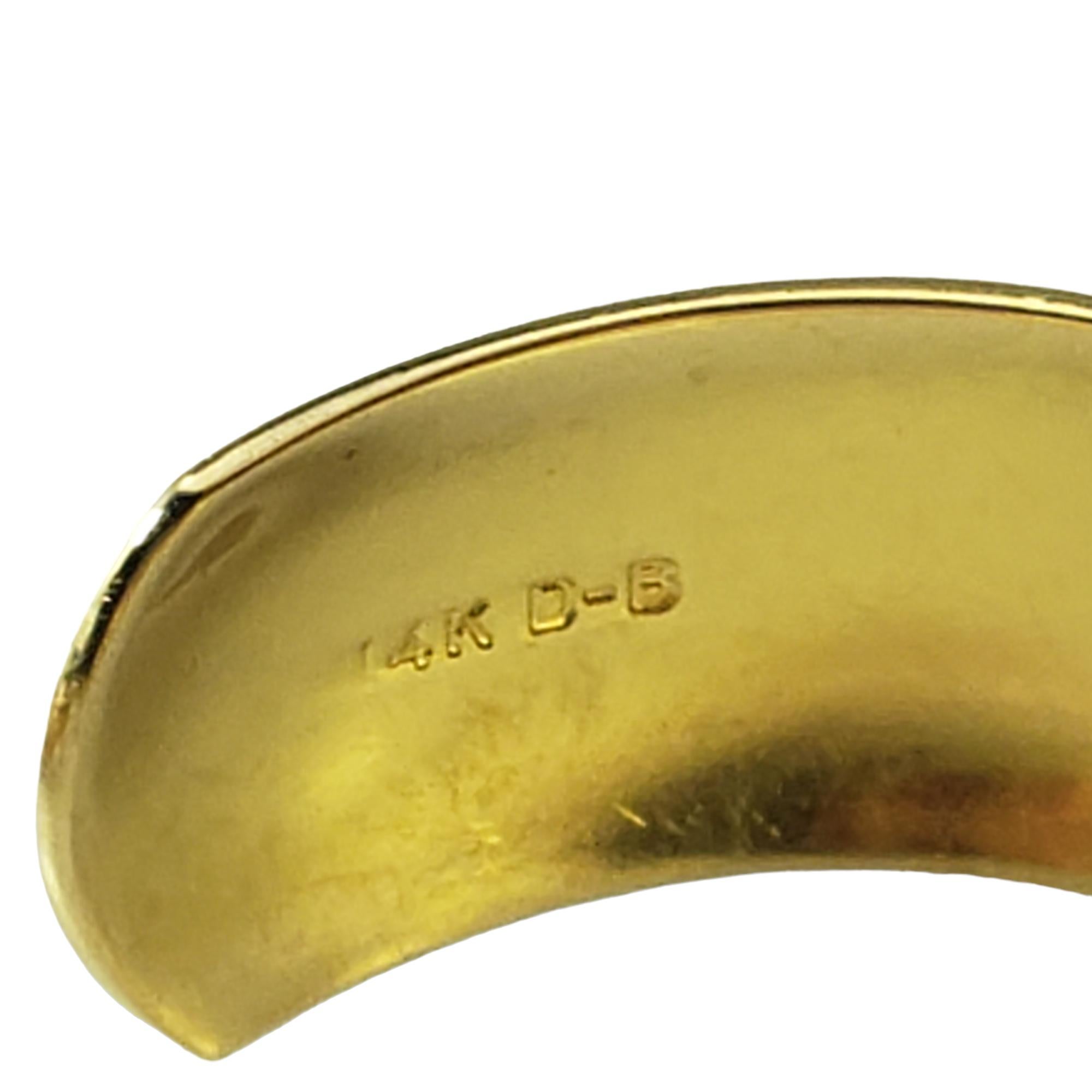 14 Karat Yellow Gold Hoop Earrings #16036 For Sale 5