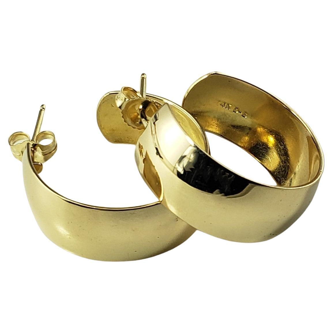 14 Karat Yellow Gold Hoop Earrings #16036