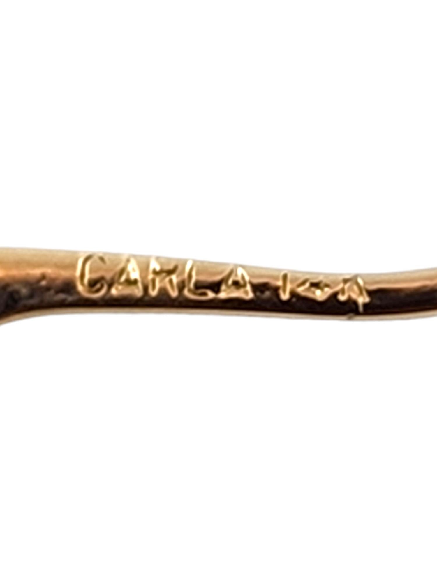 Créoles en or jaune 14 carats n°18781 en vente 3