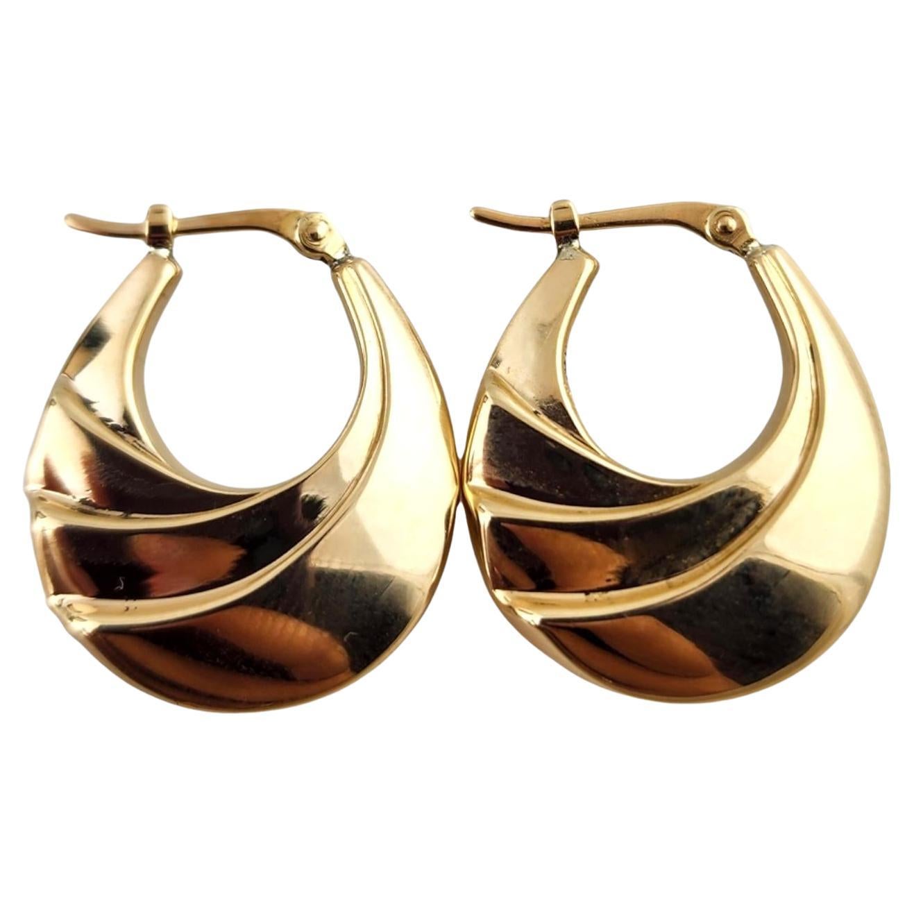 14 Karat Yellow Gold Hoop Earrings #18781