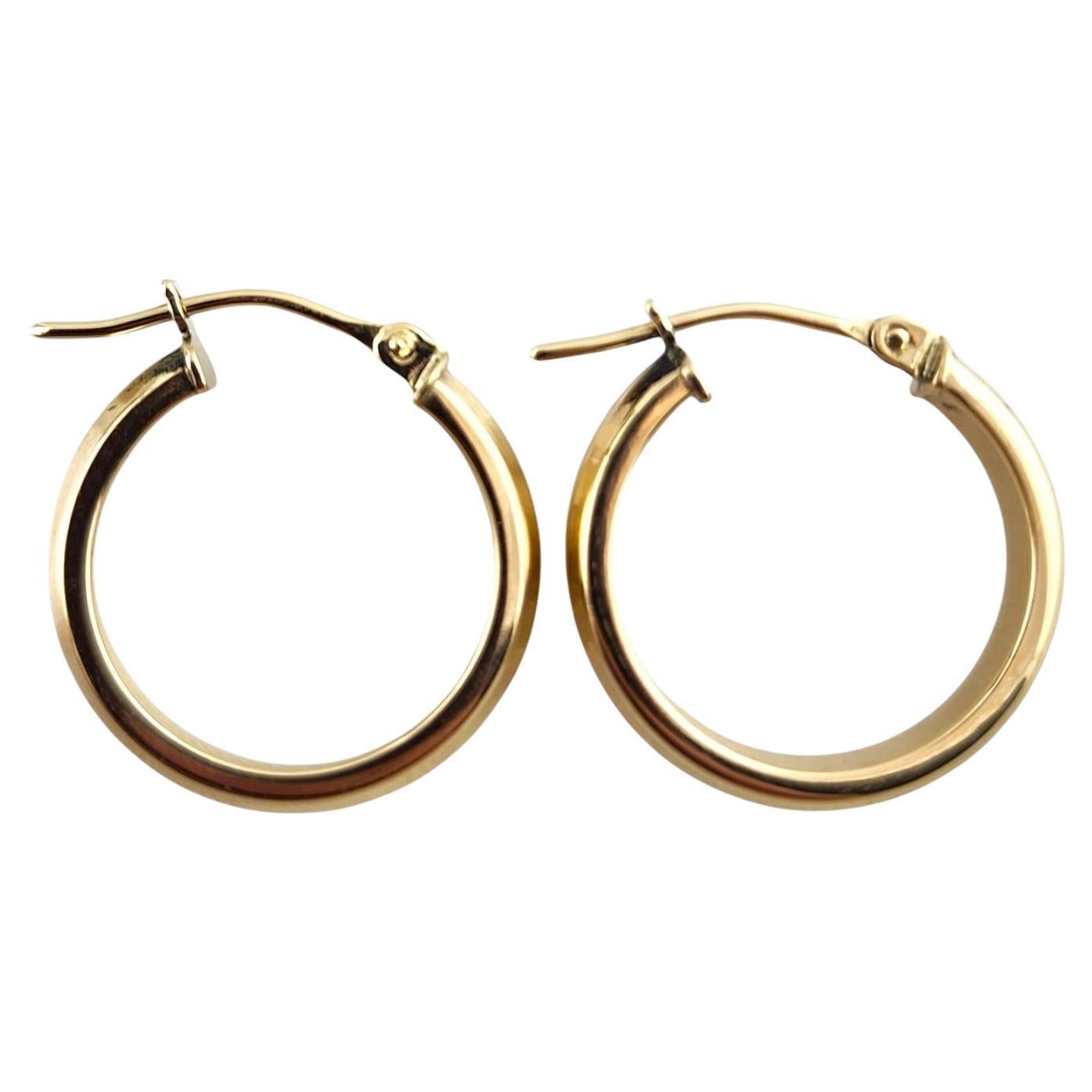 14 Karat Yellow Gold Swan Hoop Earrings 19156 For Sale at 1stDibs