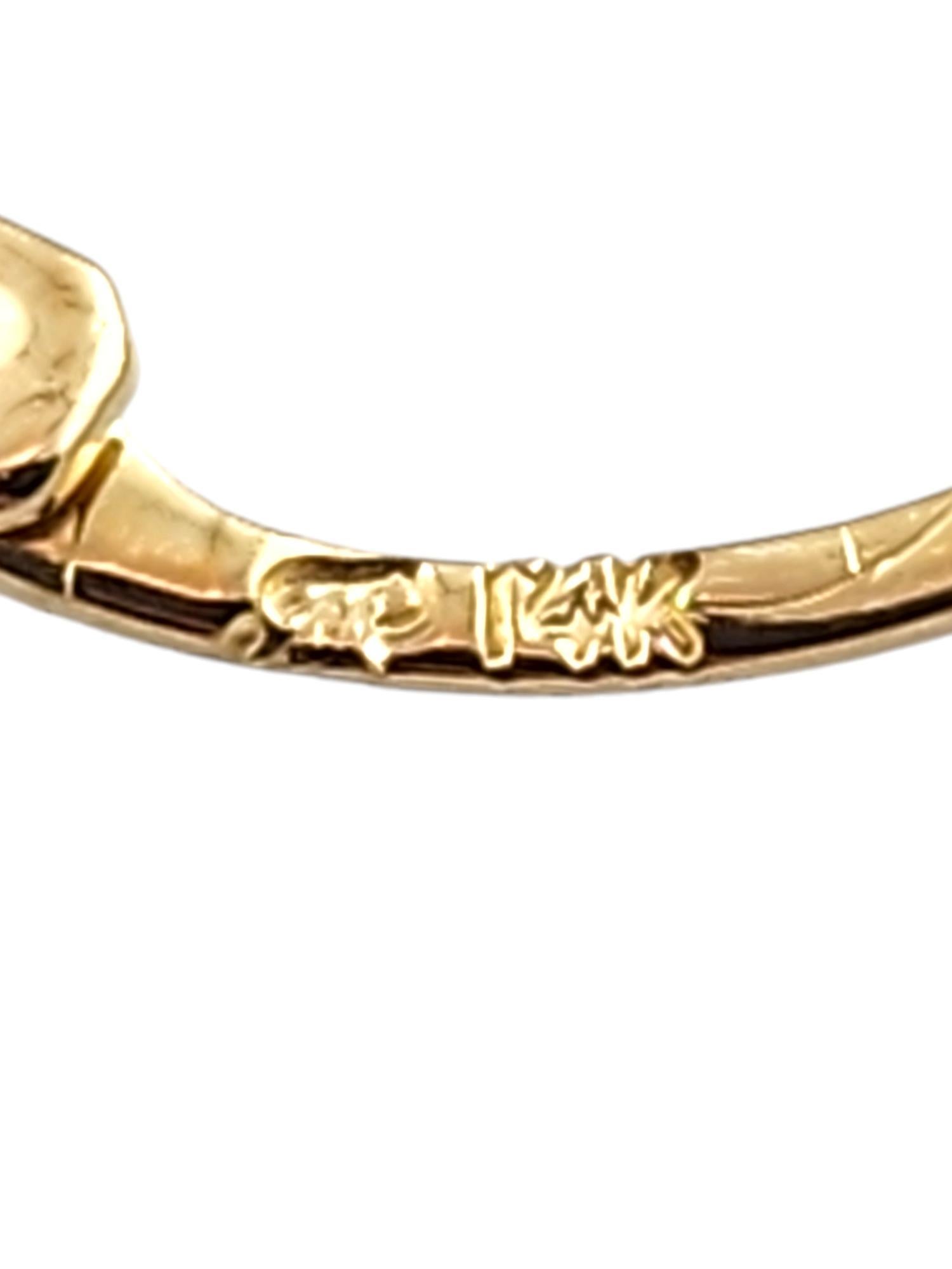 Créoles en or jaune 14 carats n°19142 en vente 3