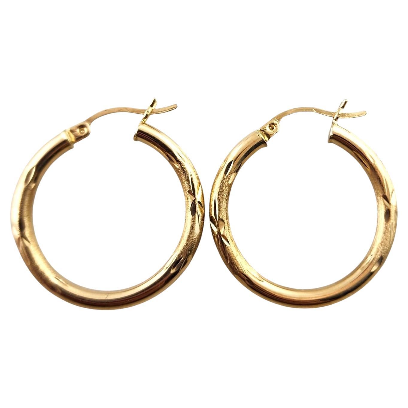 14 Karat Yellow Gold Hoop Earrings #19142