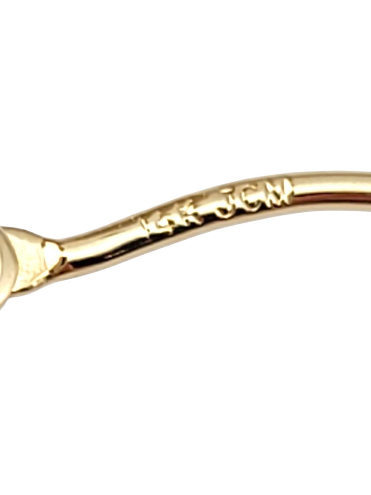 De las mujeres 14 Karat Yellow Gold Hoop Earrings #21862 en venta