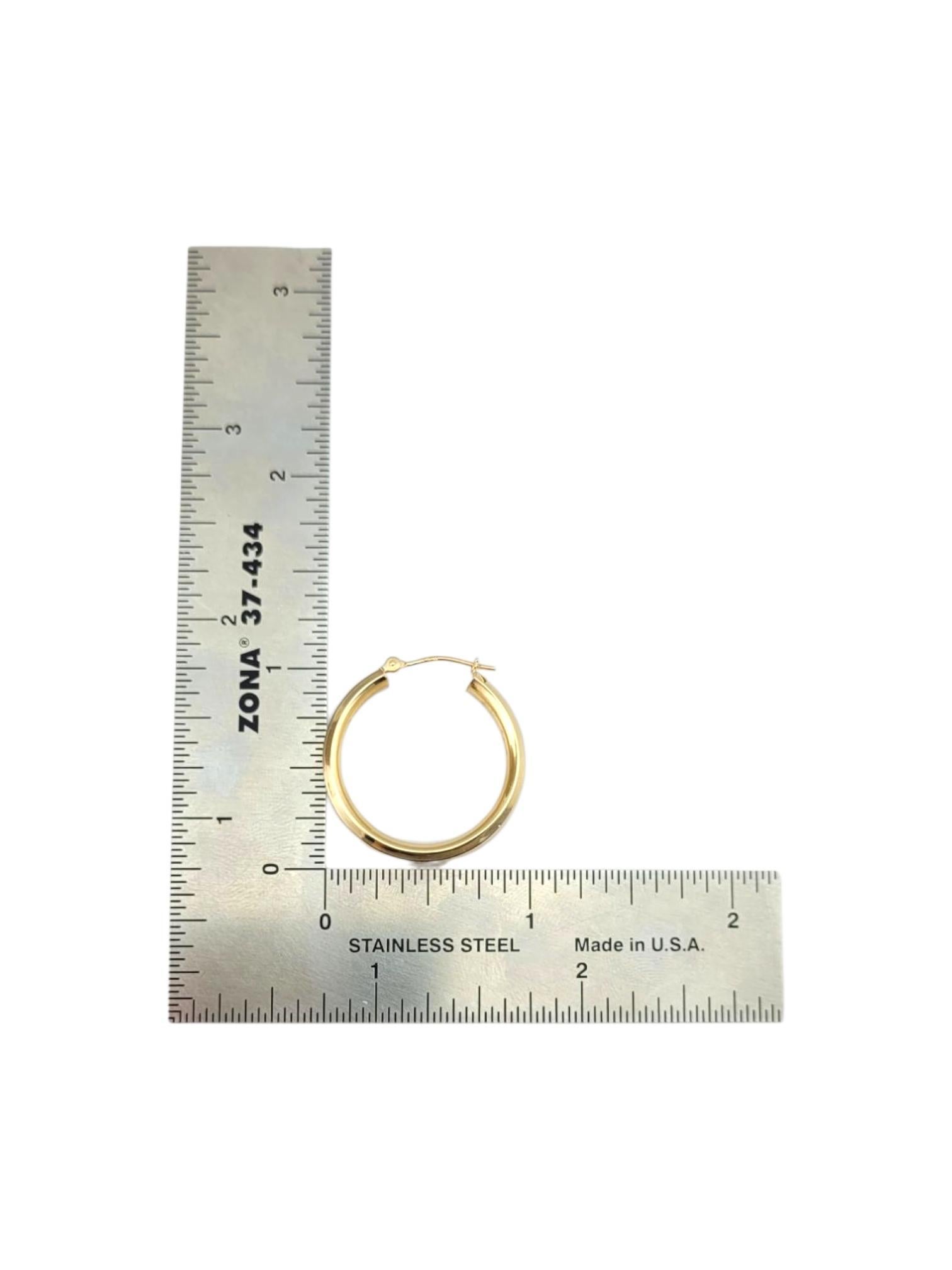 14 Karat Yellow Gold Hoop Earrings #21862 en venta 1