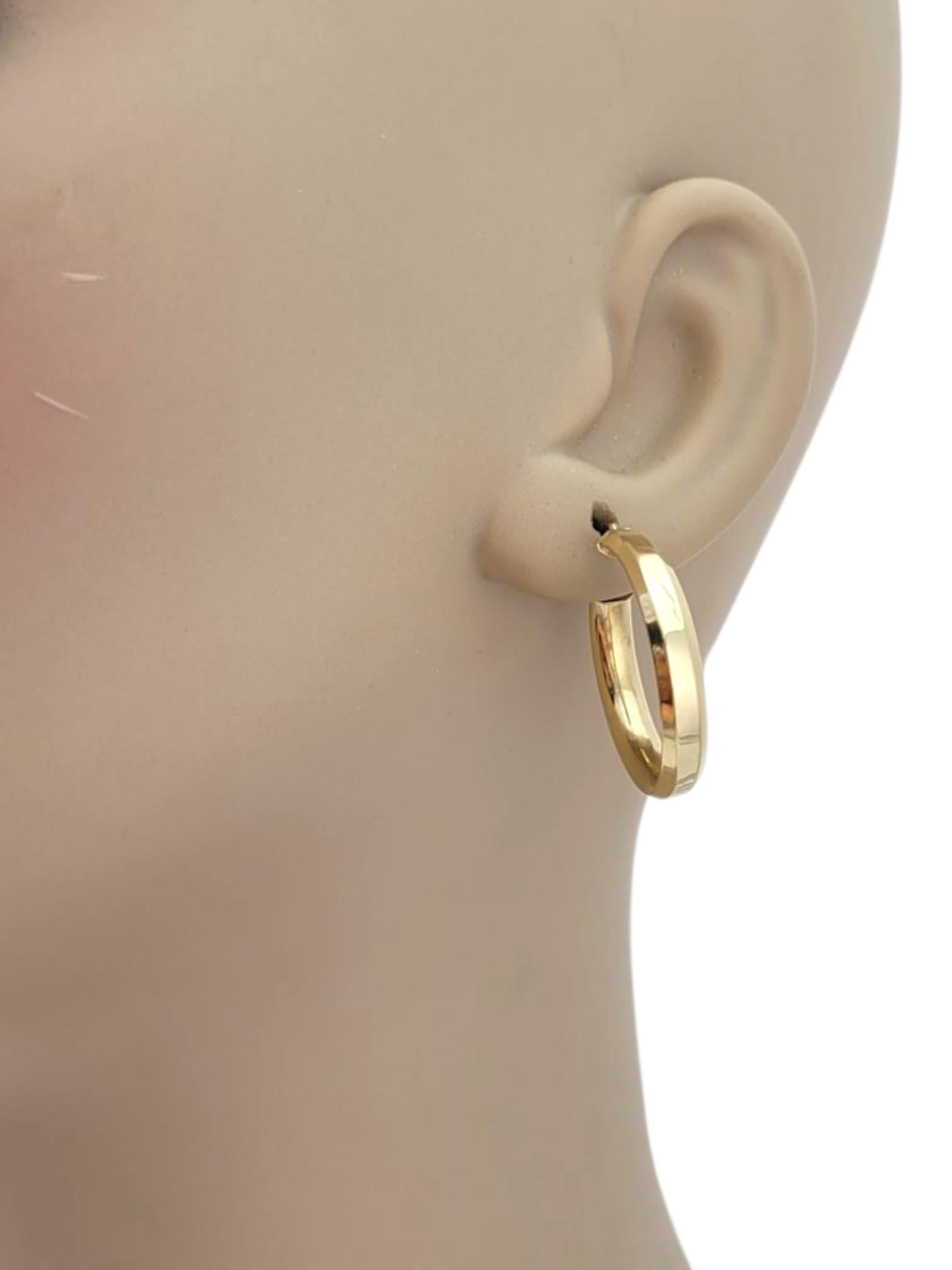 14 Karat Yellow Gold Hoop Earrings #21862 en venta 2