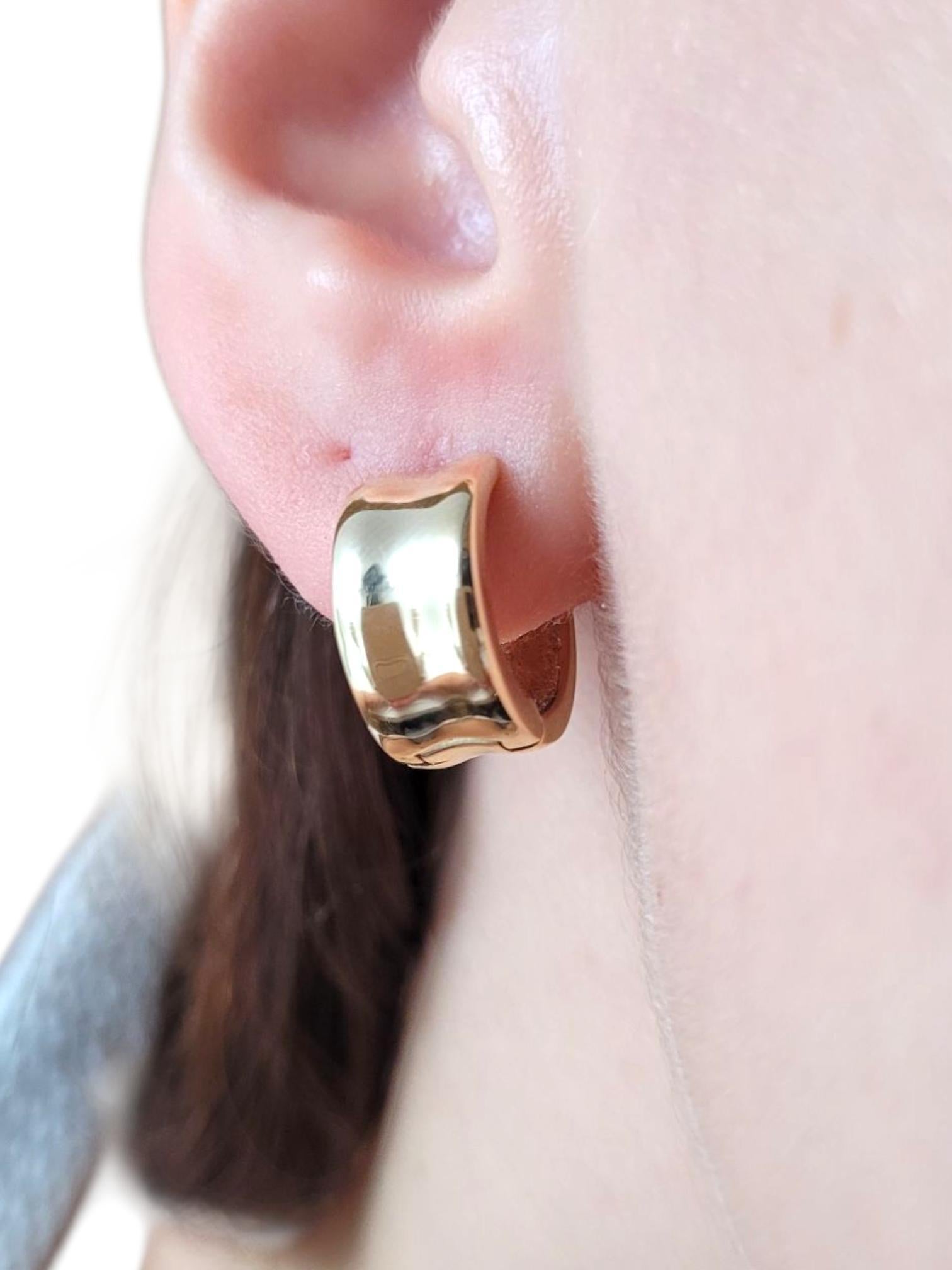 14 Karat Yellow Gold Hoop Earrings #21931 en vente 6