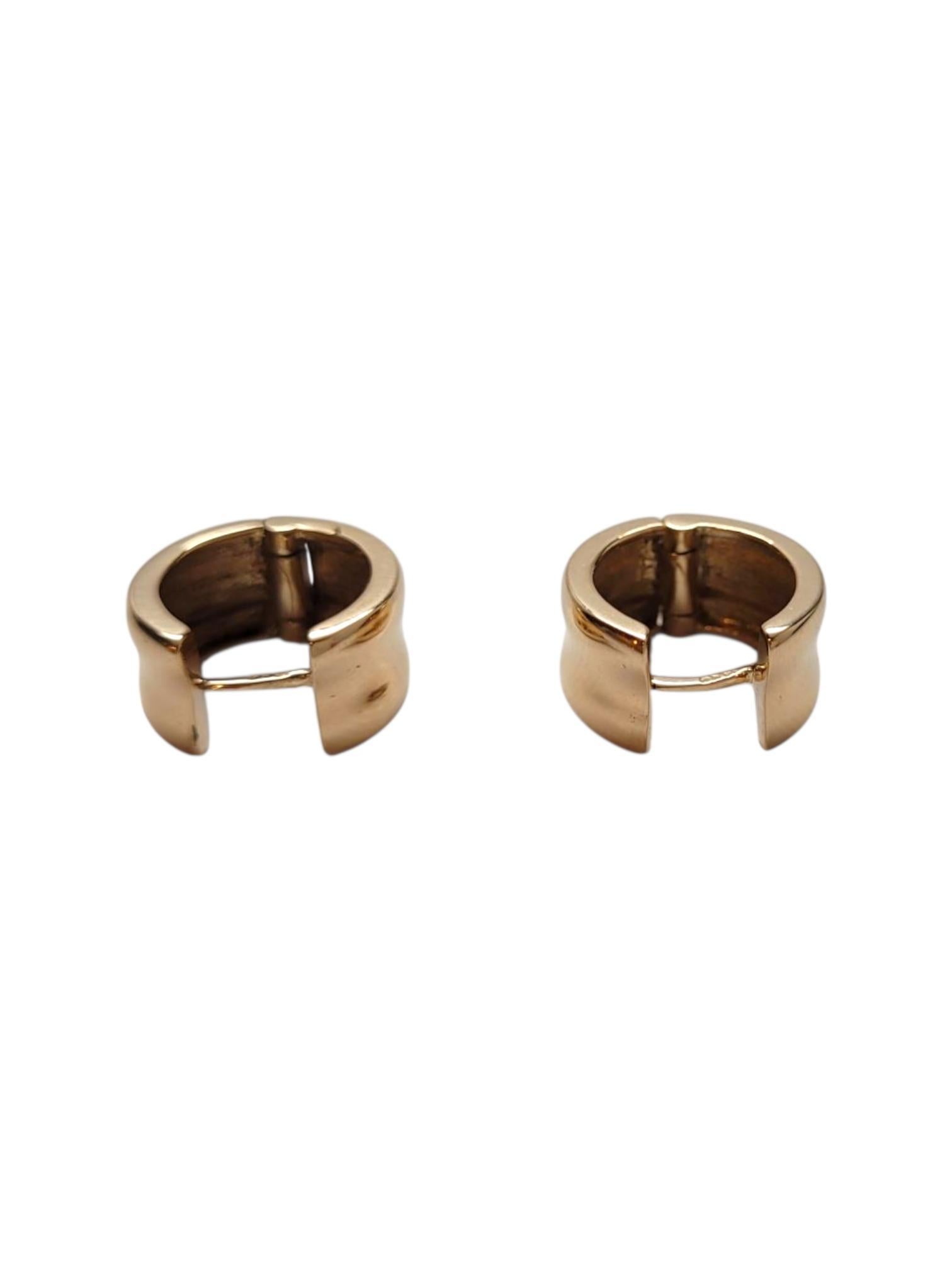 14 Karat Yellow Gold Hoop Earrings #21931 en vente 2