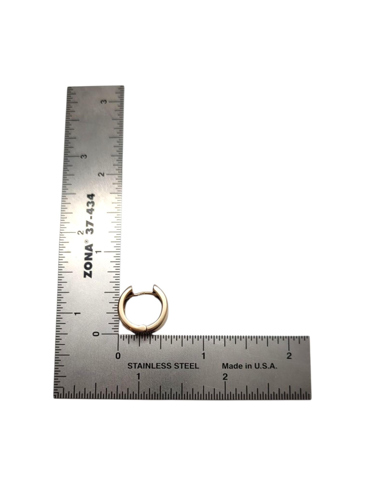 14 Karat Yellow Gold Hoop Earrings #21931 en vente 5
