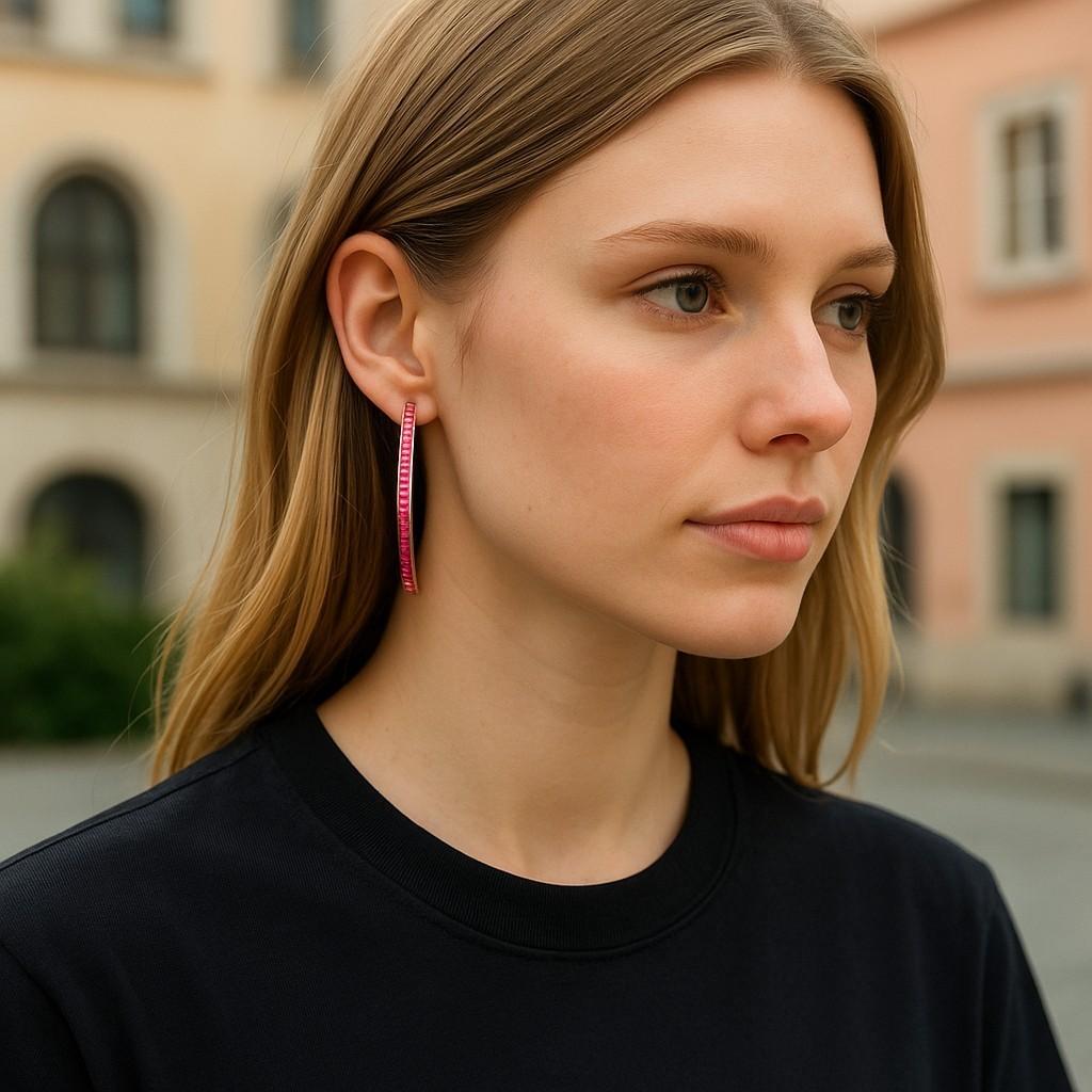 Elevate your elegance with these exquisite 14 Karat Yellow Gold High Jewelry Hoop Earrings, a timeless addition to any sophisticated collection. Meticulously crafted for the discerning jewelry aficionado, these hoops are a stunning blend of luxury