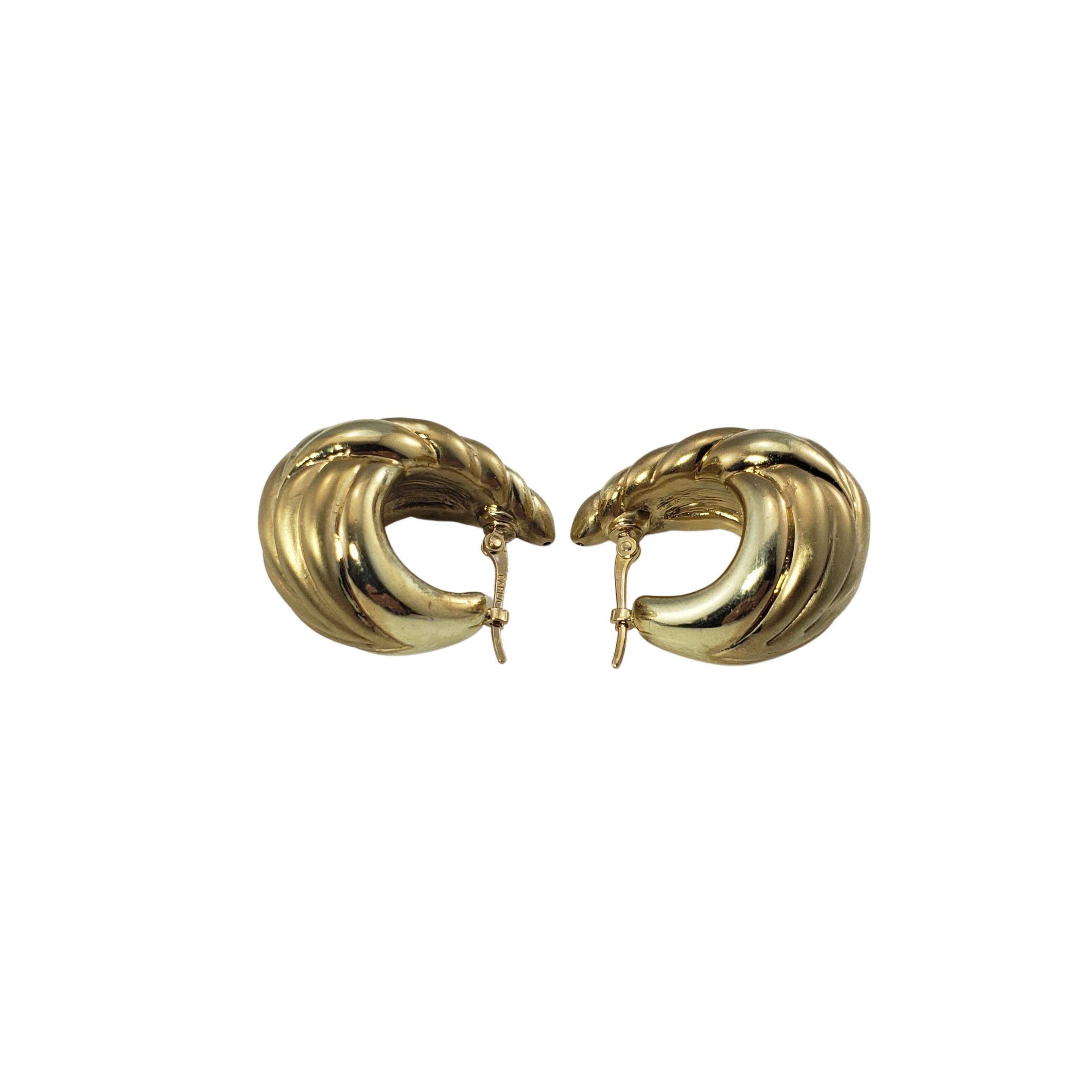 14 Karat Yellow Gold Hoop Earrings 1