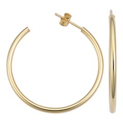 Pendientes de aro de oro amarillo de 14 quilates