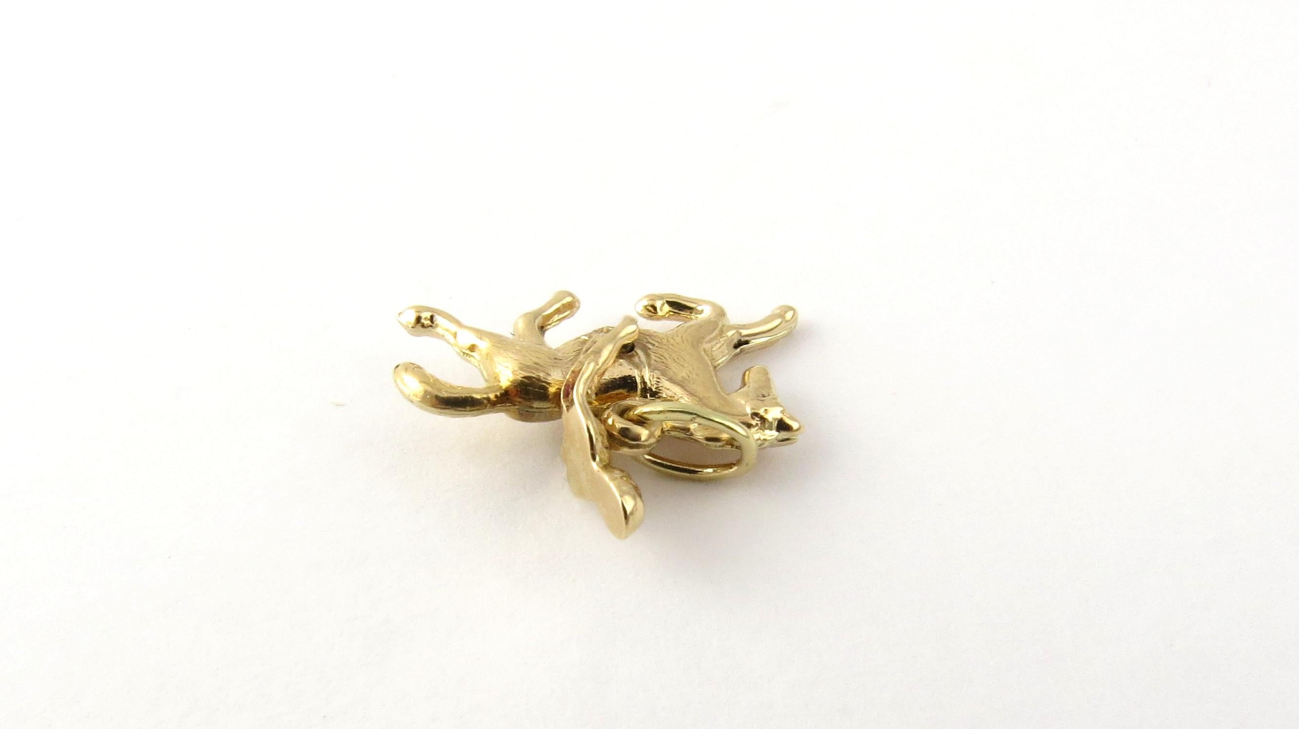 14 Karat Yellow Gold Horse and Rider Charm In Good Condition In Washington Depot, CT