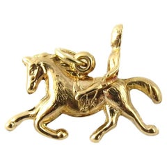 14 Karat Yellow Gold Horse and Rider Charm
