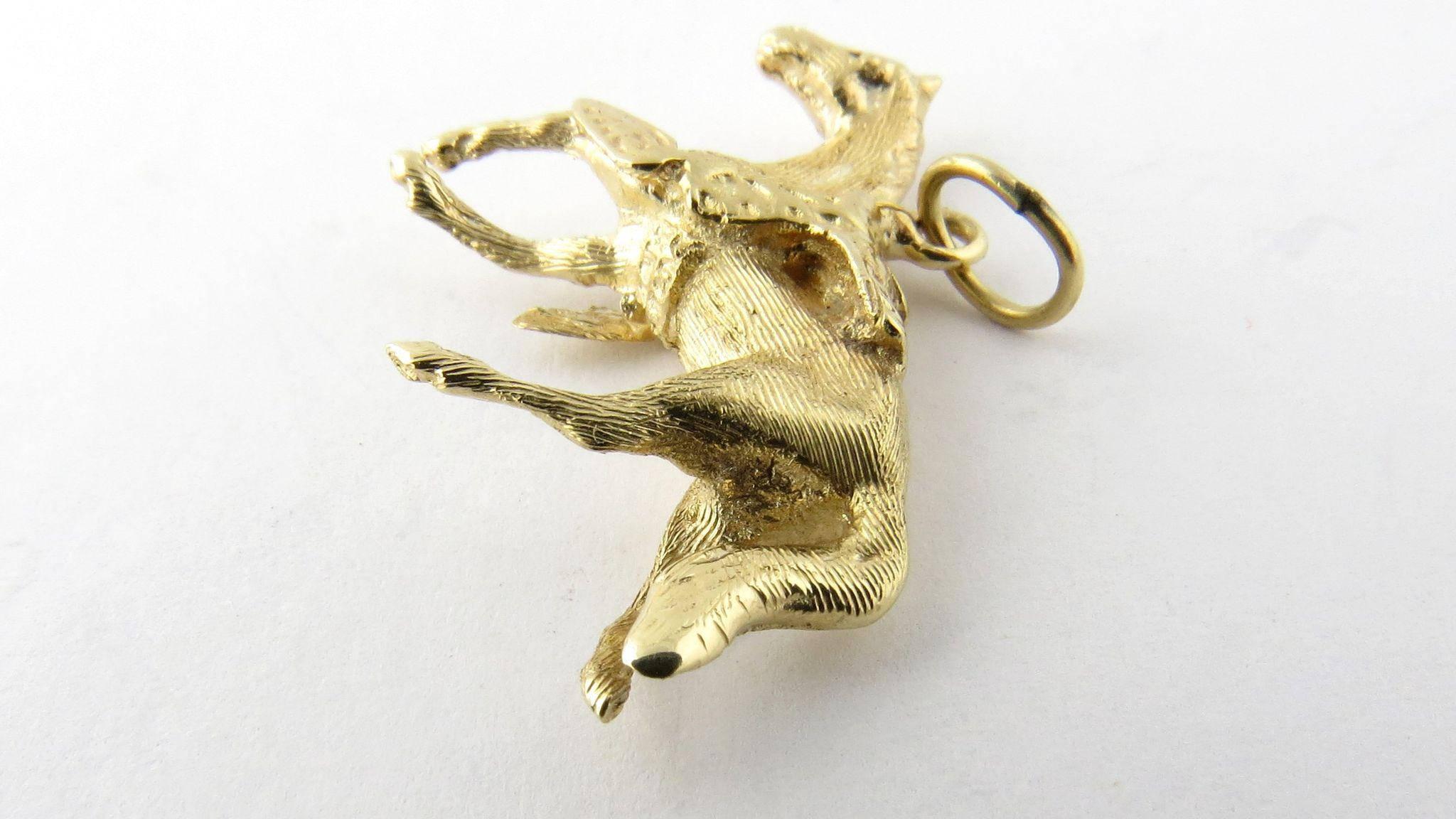 14 Karat Yellow Gold Horse Charm In Good Condition In Washington Depot, CT