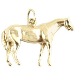 14 Karat Yellow Gold Horse Charm