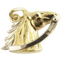 14 Karat Yellow Gold Horse Head Charm