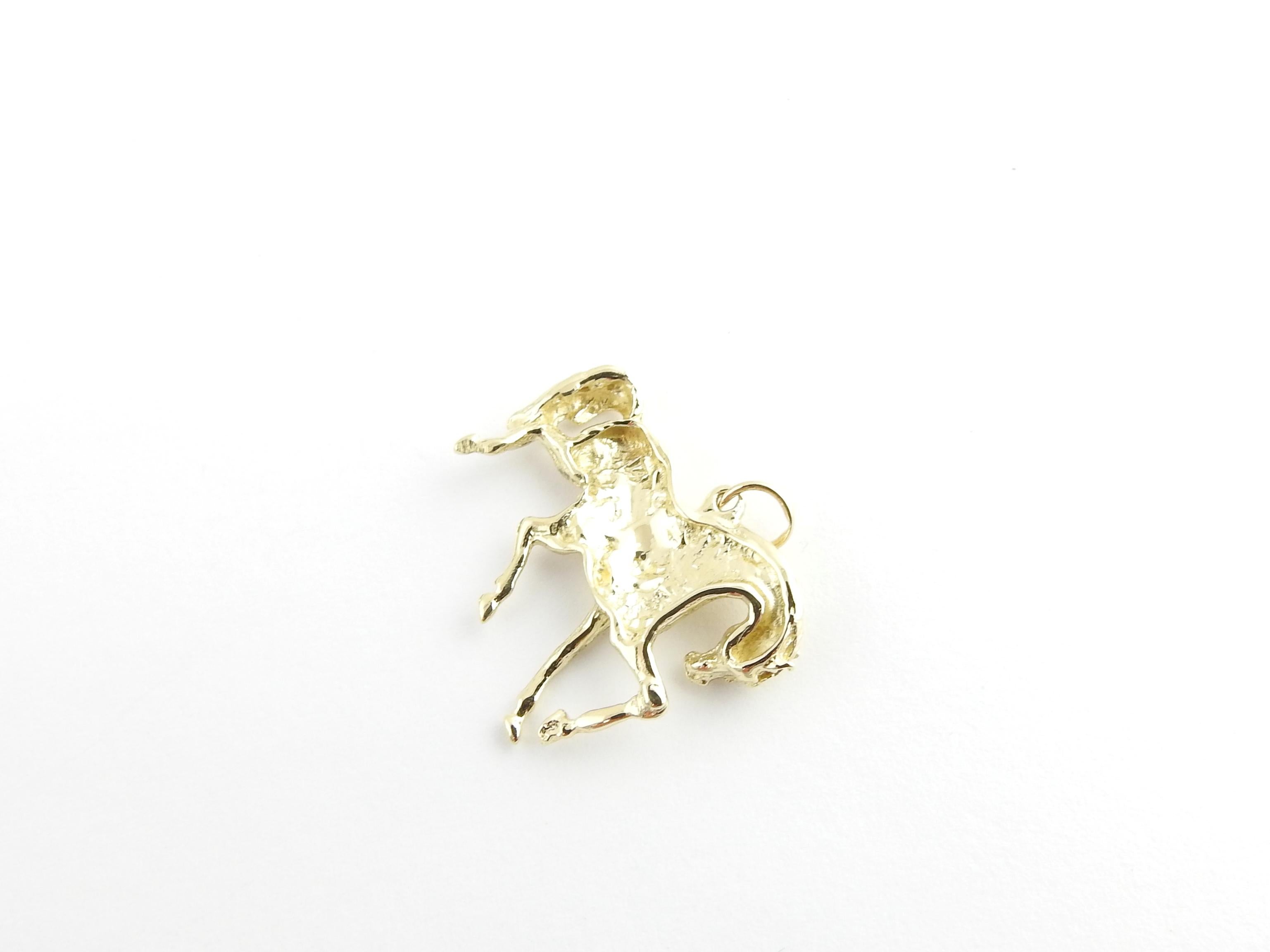 14 Karat Yellow Gold Horse Pendant 2