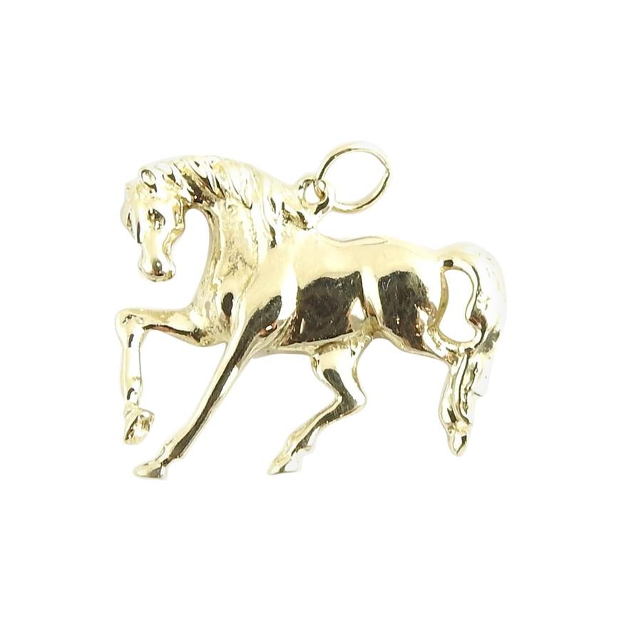 14 Karat Yellow Gold Horse Pendant