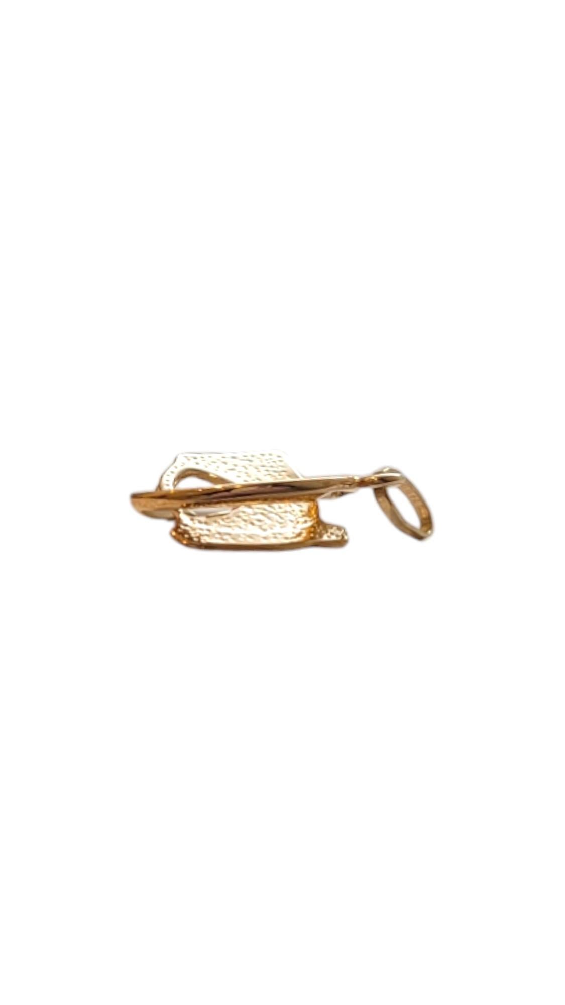 14 Karat Yellow Gold Horseshoe/ Horse Pendant #20167 For Sale 3