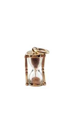 14 Karat Yellow Gold Hour Glass Timer Sands of Time Charm #21314