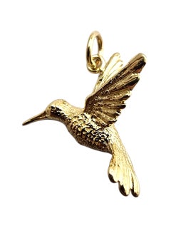 Or jaune 14 carats breloque colibri #23669
