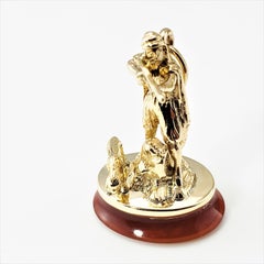 14 Karat Yellow Gold Hunter Watch Fob Wax Seal Pendant