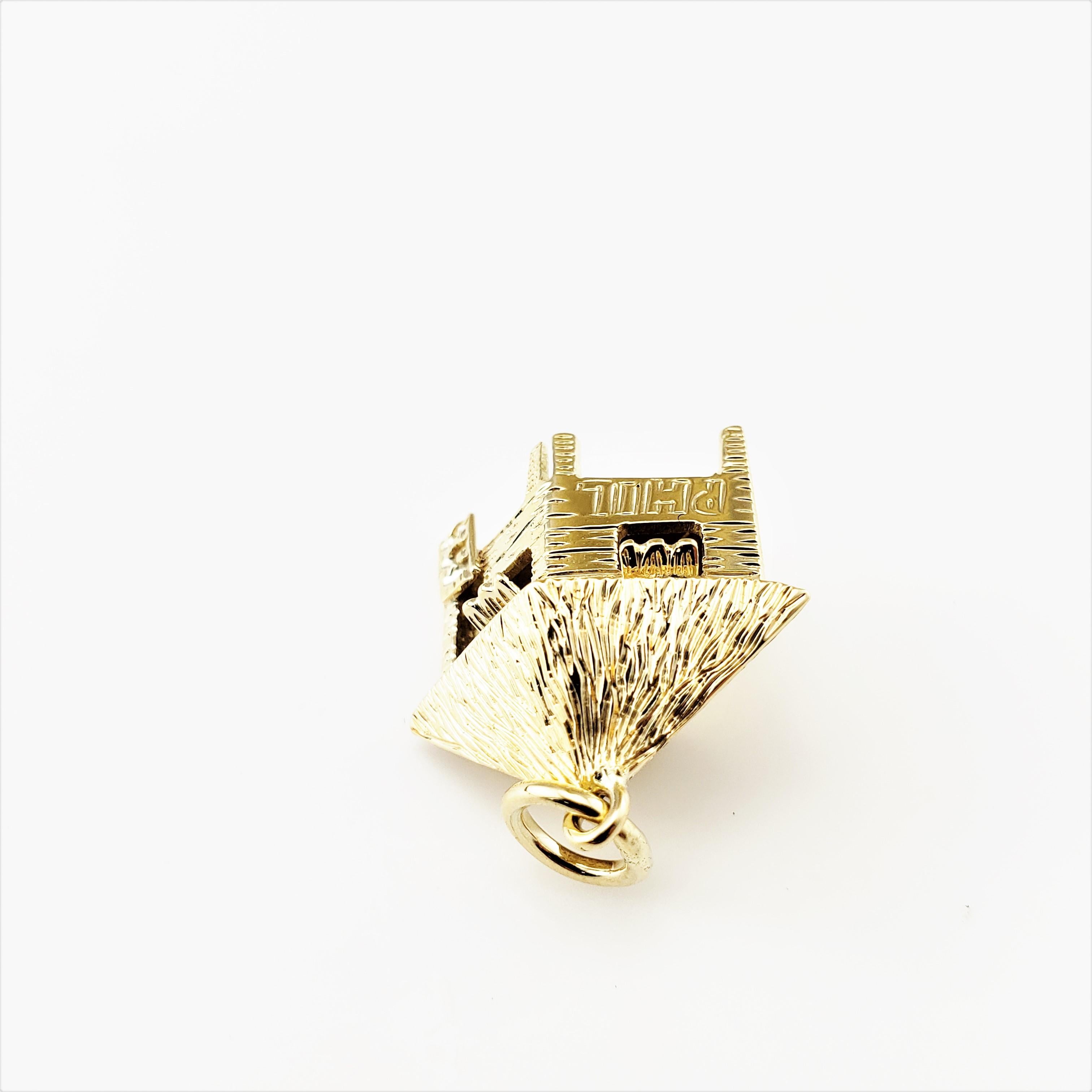 Women's 14 Karat Yellow Gold Hut Charm