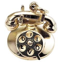 14 Karat Yellow Gold "I LOVE U" Rotary Telephone Charm
