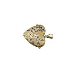 14 Karat Yellow Gold "I Love You" Heart Locket Pendant-