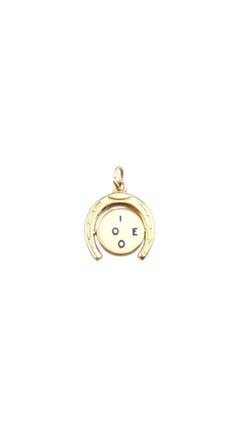 Amuleto giratorio "Te quiero" de oro amarillo de 14 quilates #22254