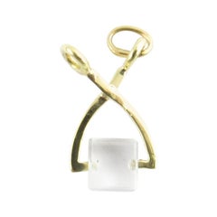 14 Karat Yellow Gold Ice Block Charm