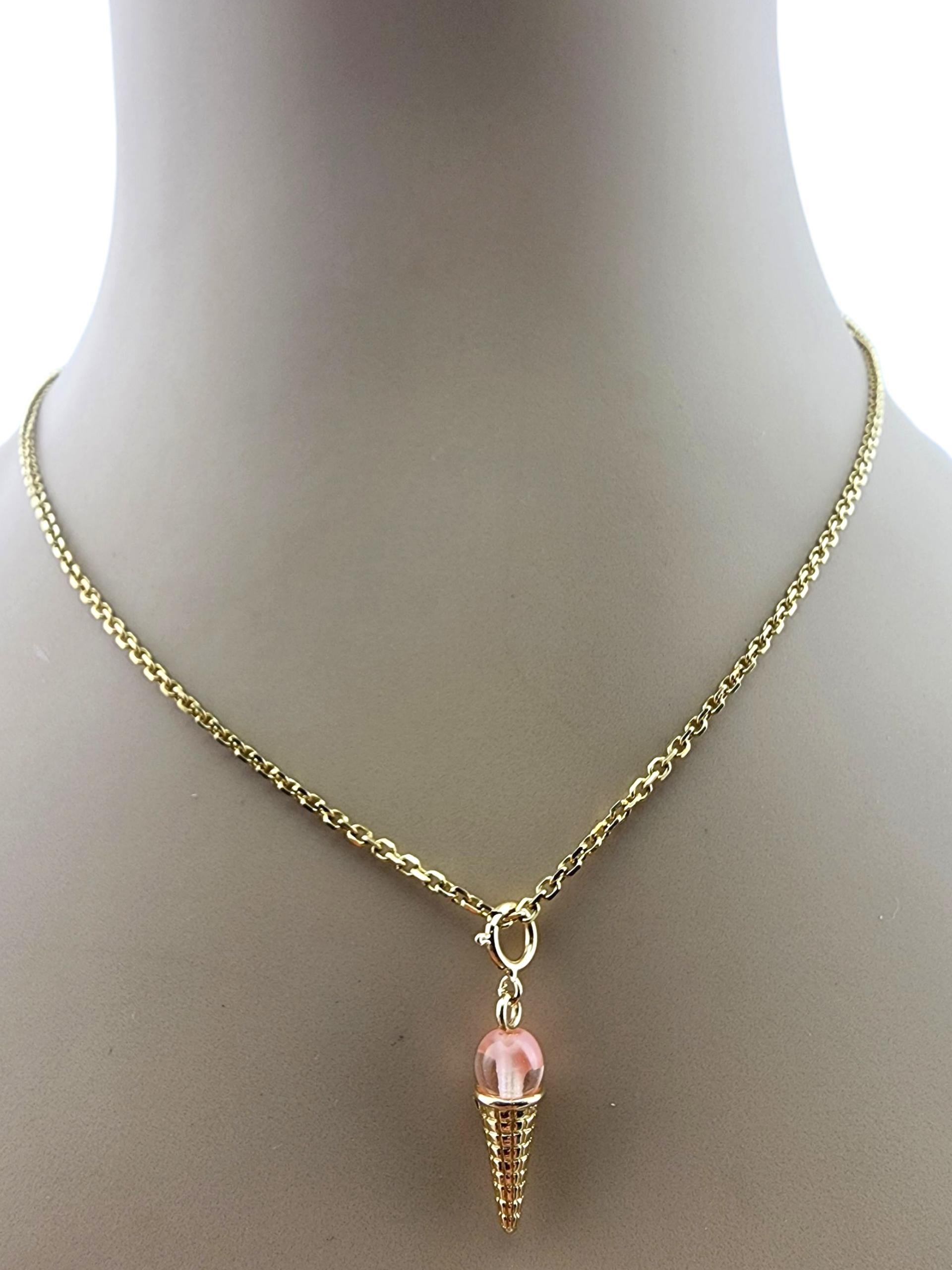 Breloque cône de glace en or jaune 14 carats #23279 en vente 4