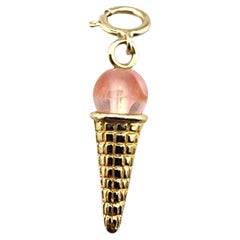 14 Karat Yellow Gold Ice Cream Cone Charm #23279