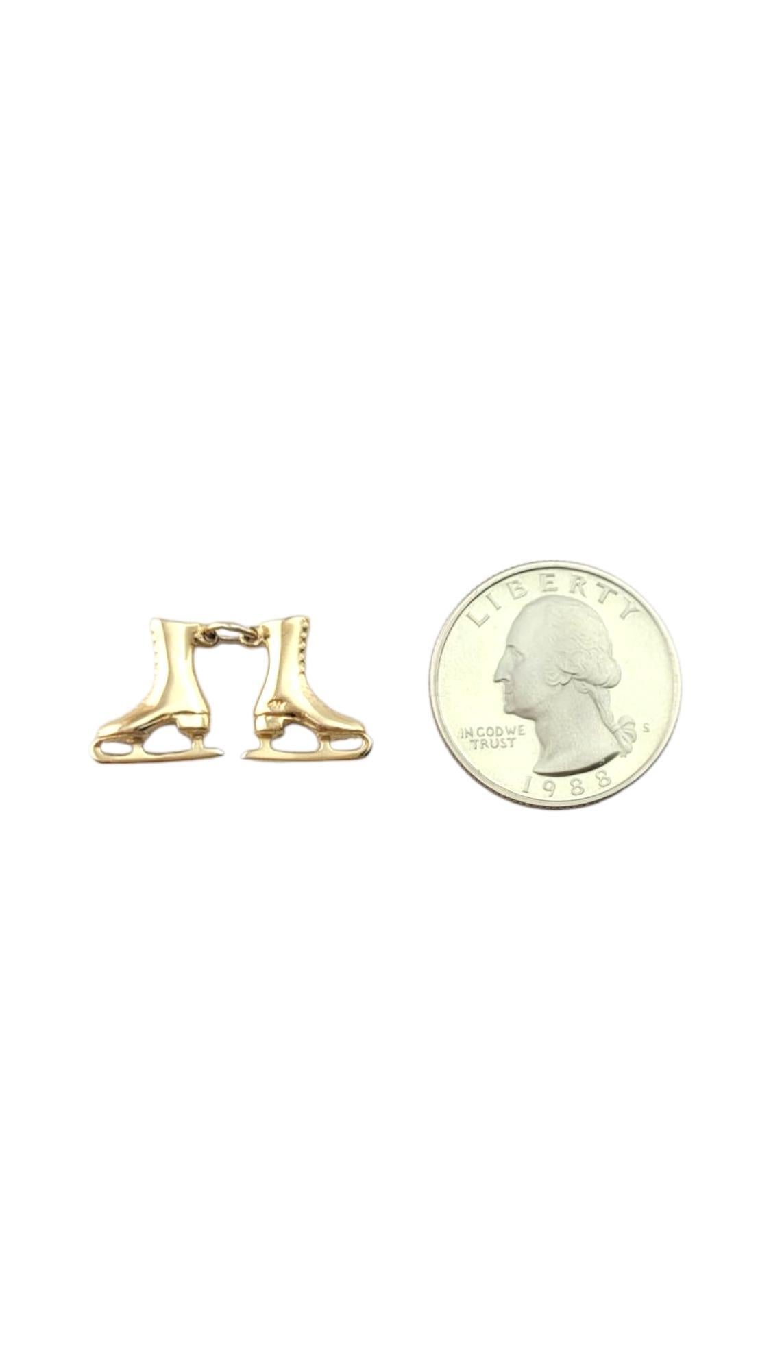 Charm per pattini da ghiaccio in oro giallo 14 carati #21325 in vendita 3