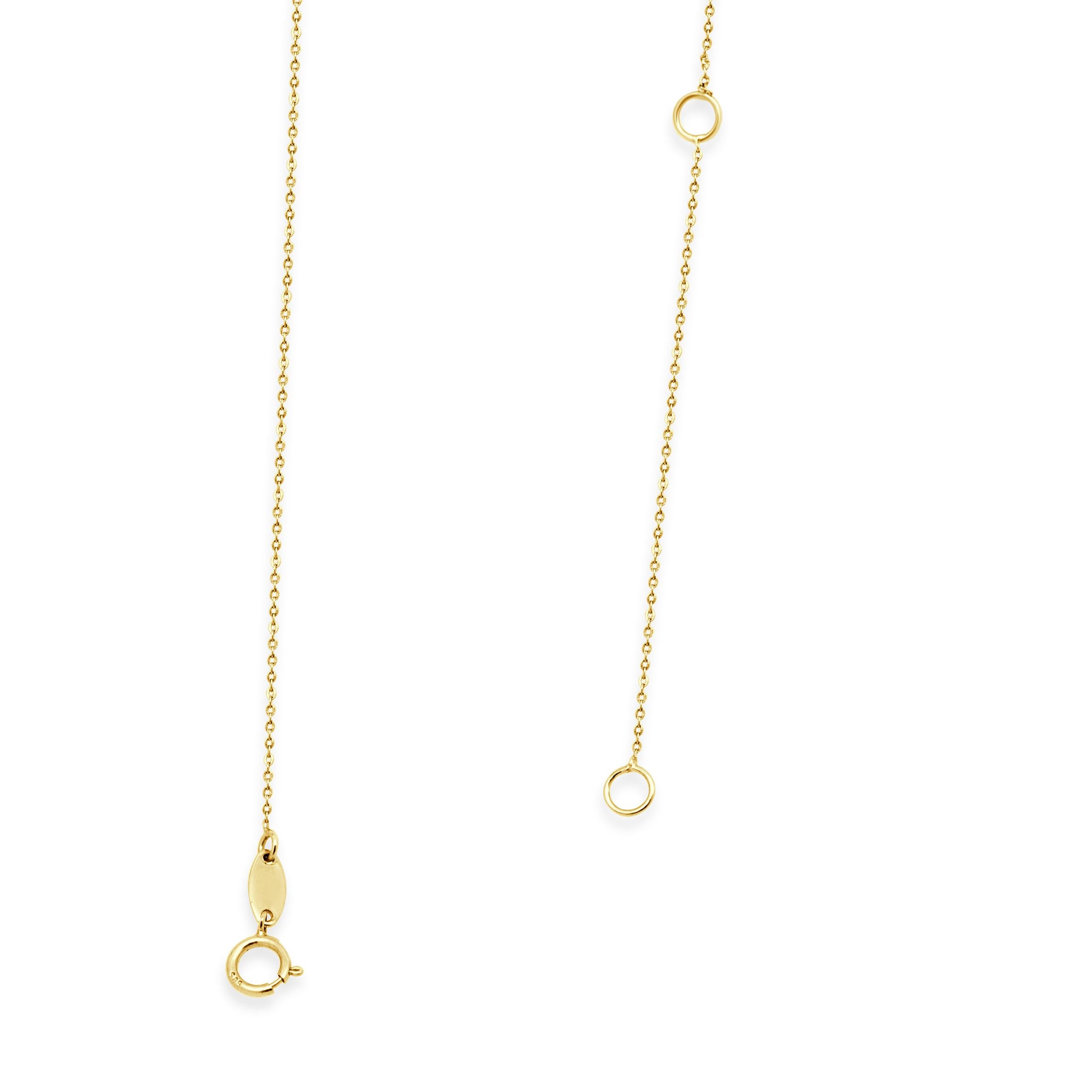 Collier d'identification en or jaune 14 carats Pour femmes en vente