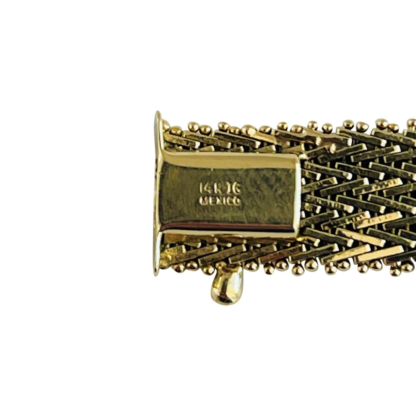 14 Karat Yellow Gold Imperial Gold QVC Mirror Bar Link Bracelet  In Good Condition In Guilford, CT