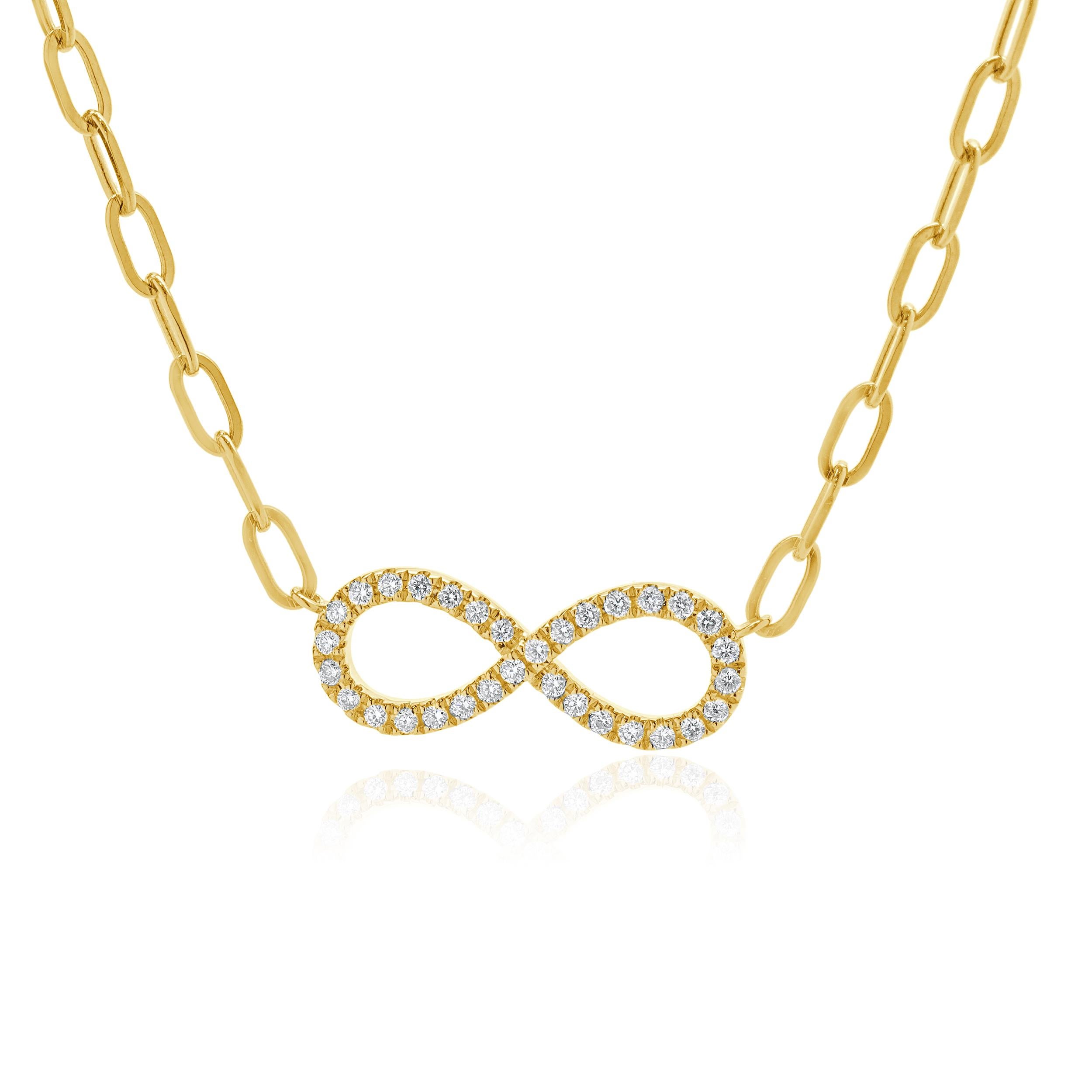 Concepteur : personnalisé
Matériau : Or jaune 14K
Diamants : 32 diamants ronds de taille brillant = 0,38ct
Couleur : G/H
Clarté : VS-SI1
Dimensions : le collier mesure 17 pouces de long. 
Poids : 7.12 grammes