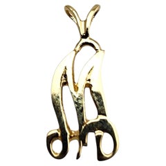 14 Karat Yellow Gold Initial "M" Charm #23680