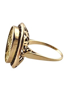 14 Karat Yellow Gold Intaglio Ring Size 5.25 #19390