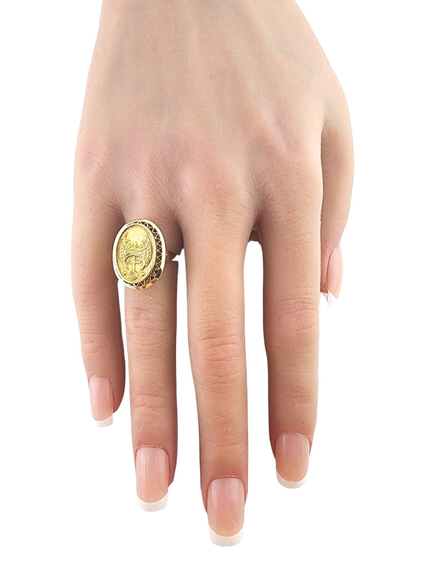 14 Karat Yellow Gold Intaglio Ring Size 5.25 #19390 2