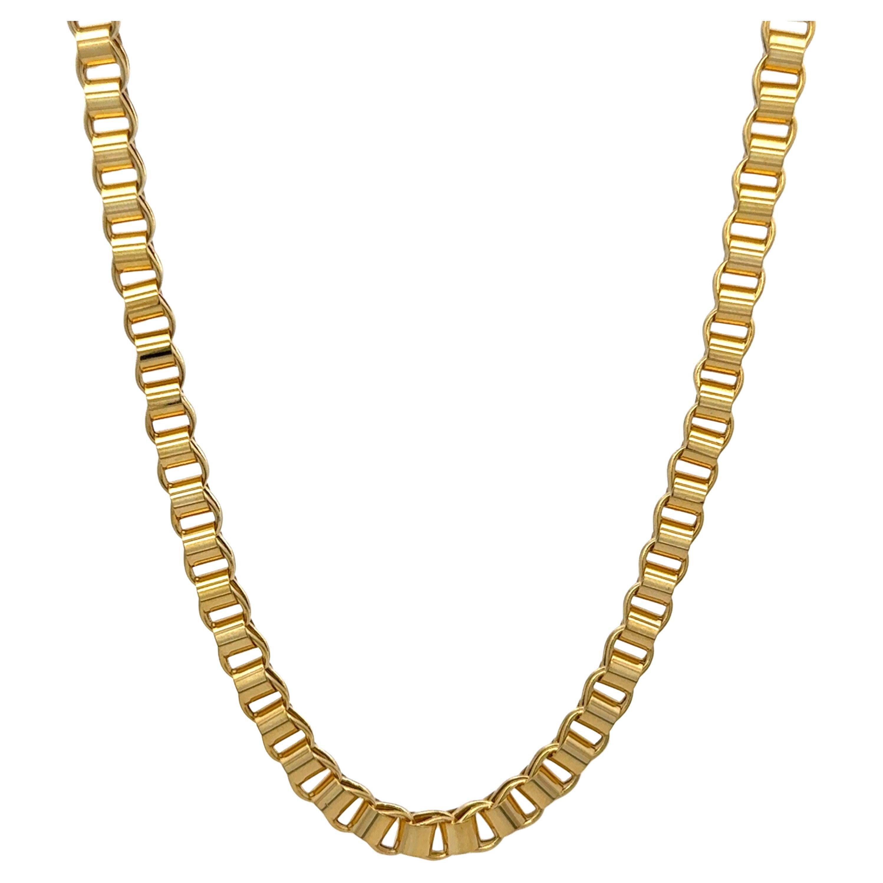 Bracelet à maillons emboîtés imbriqués en or jaune 14 carats 6,6 grammes assorti en vente 4