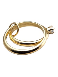 14 Karat Yellow Gold Interlocking Wedding Rings Charm #24240
